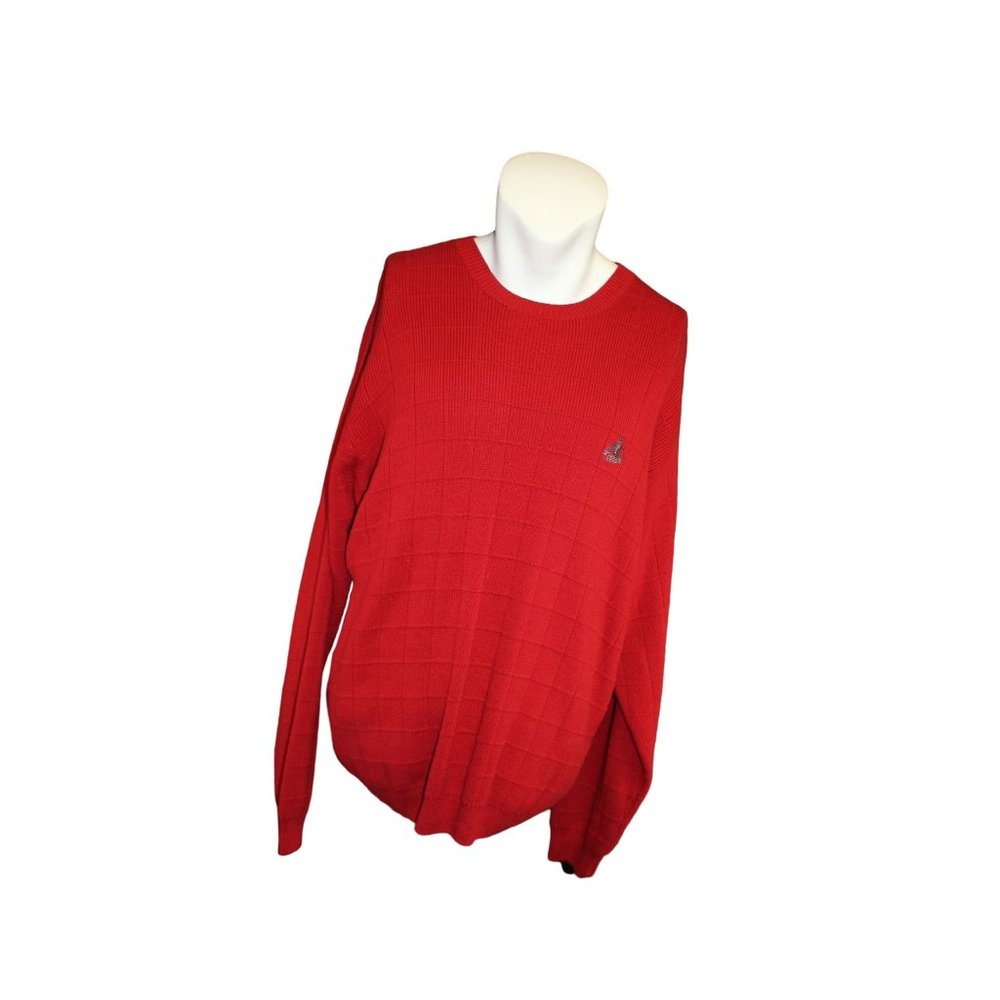 Izod /Men's sweater/(Size XL)/ Red 100% Cotton
